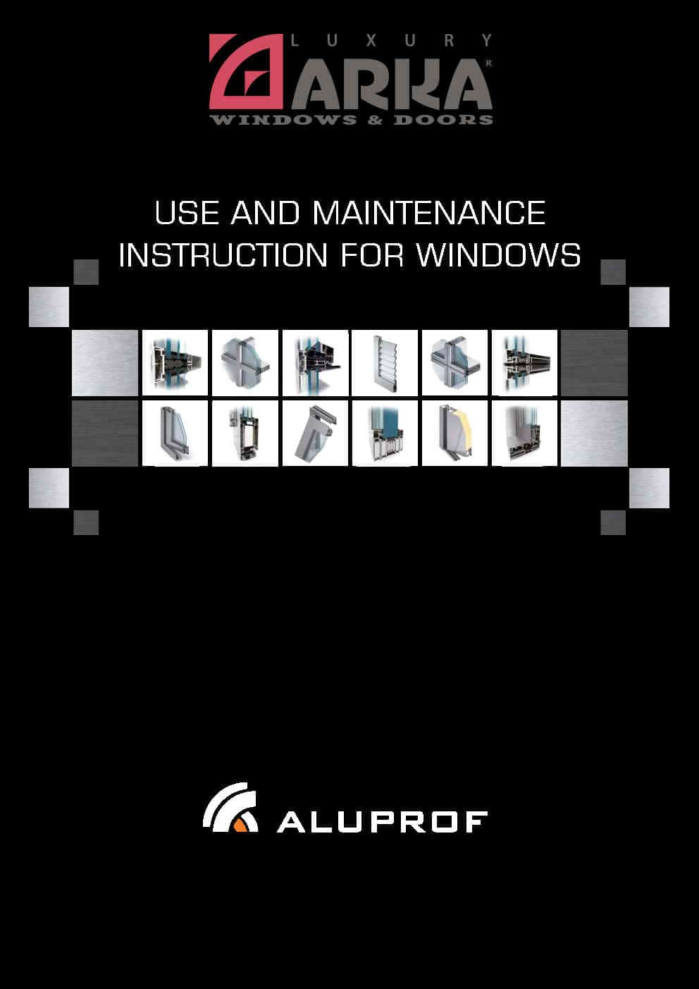 ARKA Windows Care and Maintenance Instructions (Aluprof)